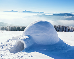 construire igloo station de ski