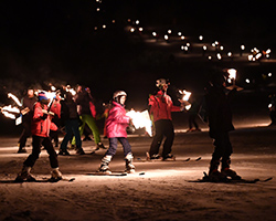 descente flambeaux ski montclar alpes du sud