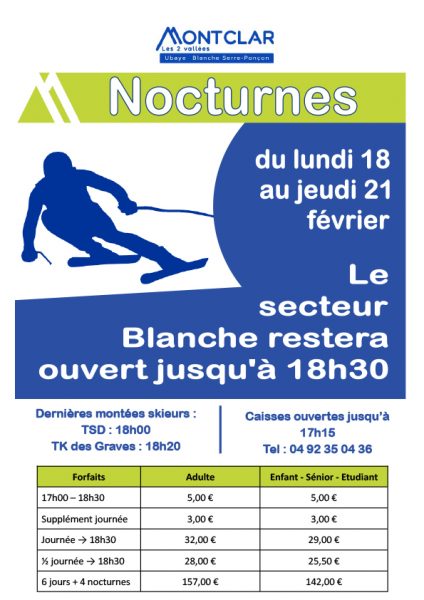 ski nocturne montclar