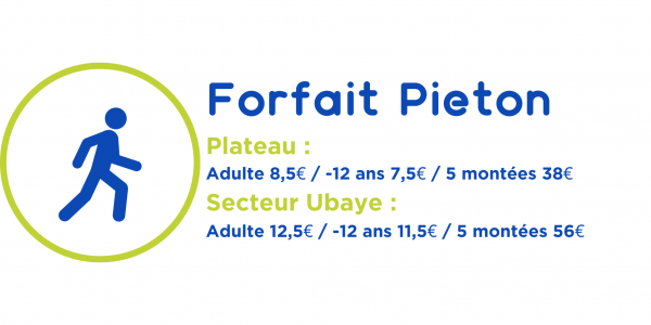 forfait pièton hiver Montclar ubaye