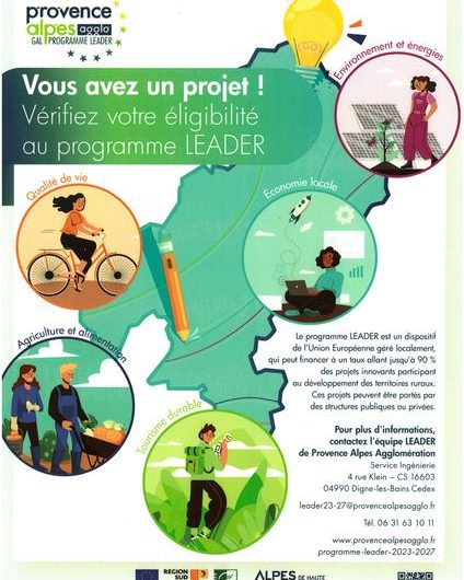 Réunion publique, Projet LEADER : Besoin d’un financement pour votre projet ?_Volonne