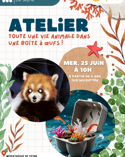 Partir en livre : Toute une vie animale dans une boîte à œufs !_Seyne