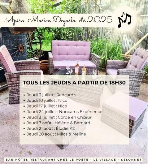 Apéro, Musico, Dégusto – Chez le Poète_Selonnet