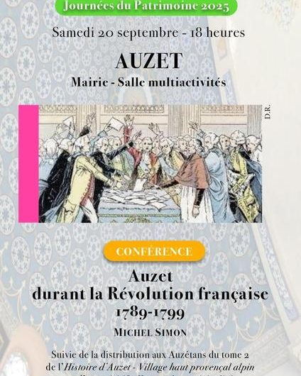 Journées Européennes du Patrimoine 2025 à Auzet_Auzet