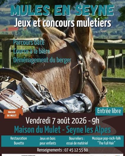 Mules en Seyne, Concours de bâtage et Jeux muletiers_Seyne